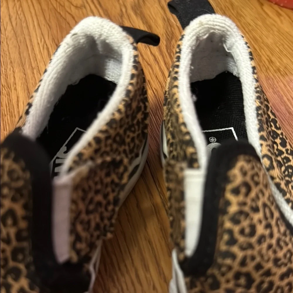 Vans Brown and Black Leopard Print Sneakers toddler leopard VANS - Picture 3 of 3